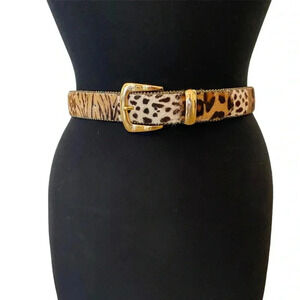 Elite Fresno California Vintage Calf Hair Animal Print Belt